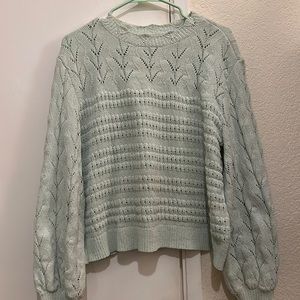 Light Blue Lauren Conrad Sweater with Scallop Neck